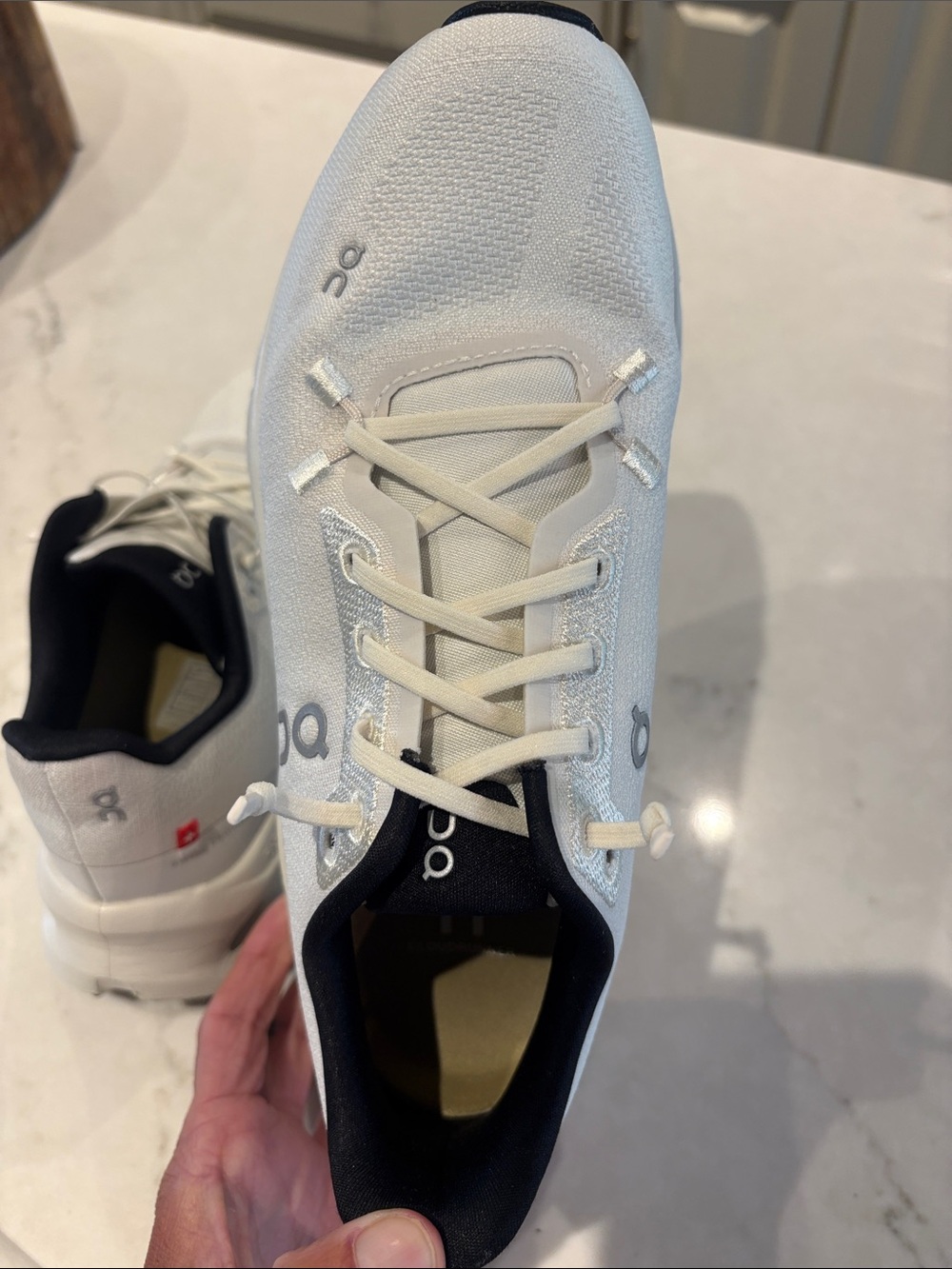 On Cloudmonster Women's Sneakers in White - Picture 8 of 8